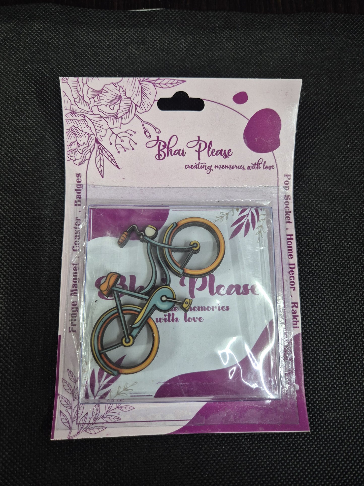 Cycle fridge magnet quirky collectible