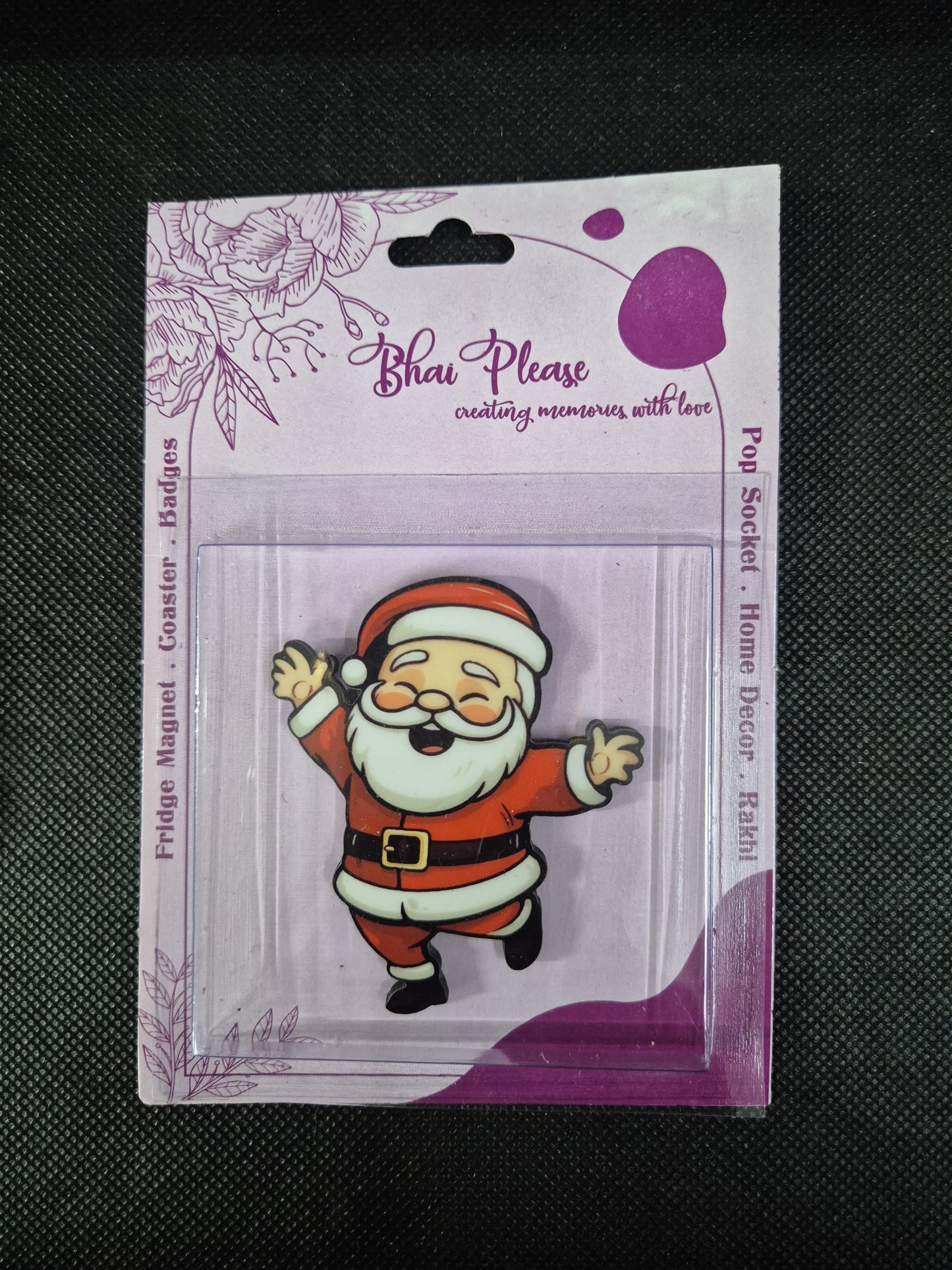 Quirky and fun dancing santa fridge magnet gift for holiday celebrations