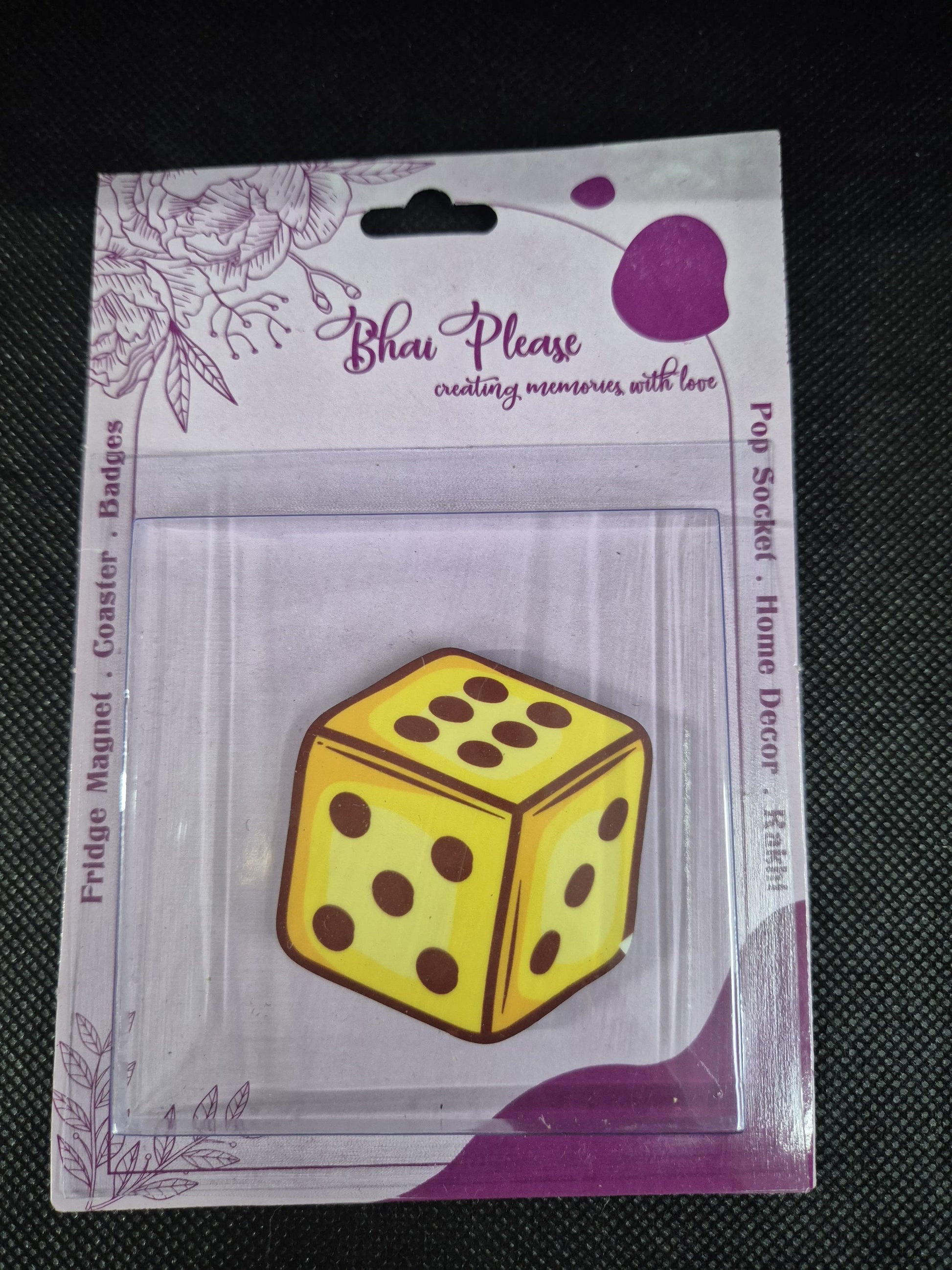 Dice fridge magnet quirky collectible