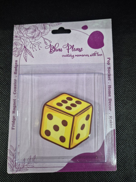 Dice Wooden Fridge Magnet