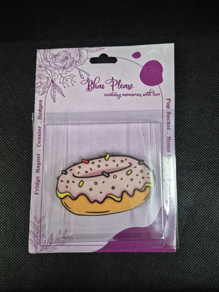 Donut Wooden Fridge Magnet