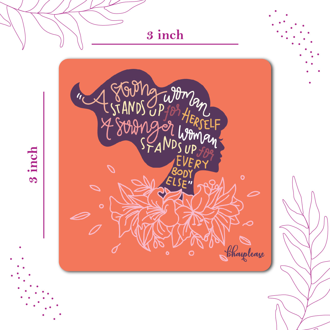 Strong Woman Quote Fridge Magnet