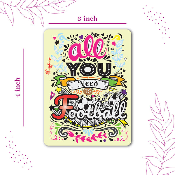 All you need is Football Wooden Fridge Magnet
