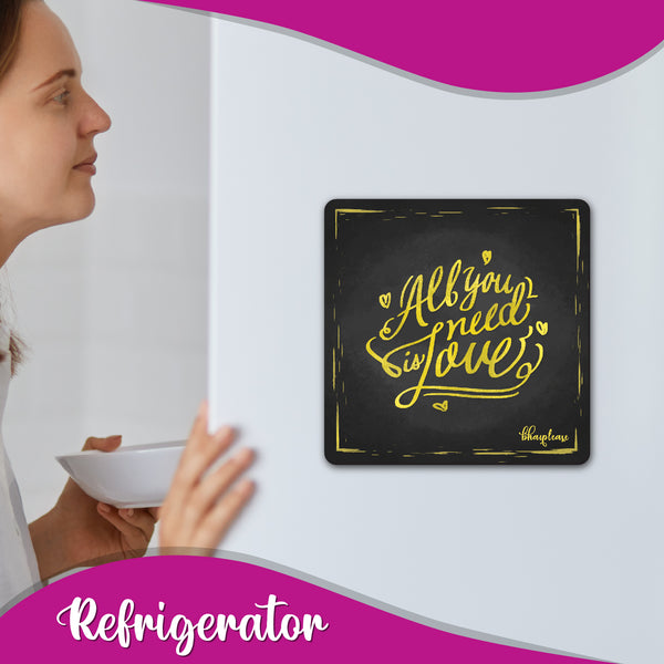 All You Need is Love Wooden Fridge Magnet
