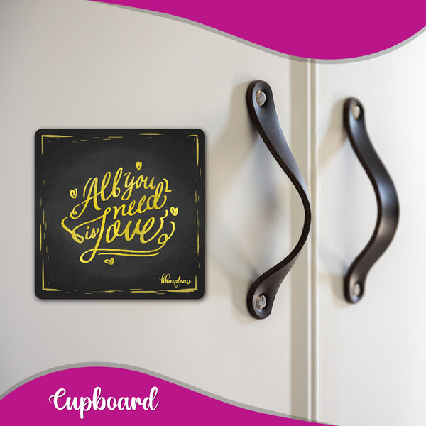 All You Need is Love Wooden Fridge Magnet
