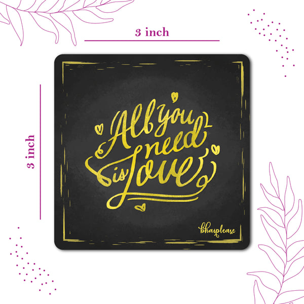 All You Need is Love Wooden Fridge Magnet