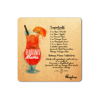 Bahama Mama Cocktail Fridge Magnet