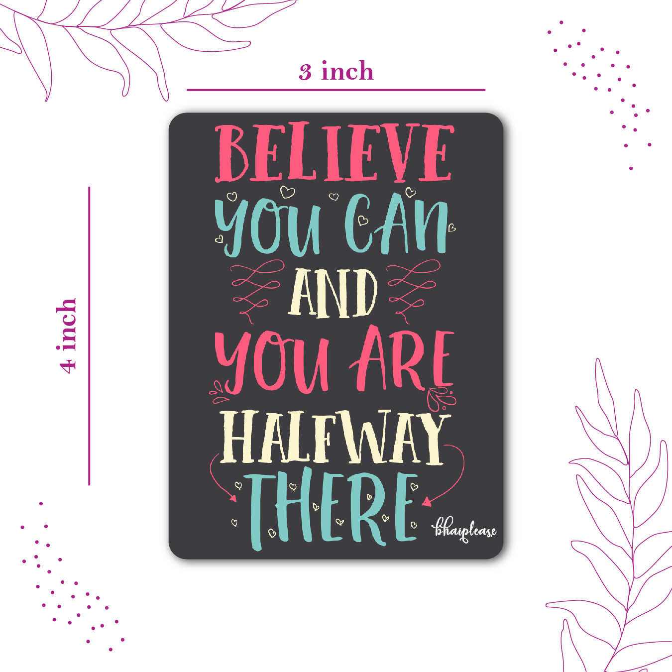 Believe You Can Quote Fridge Magnet