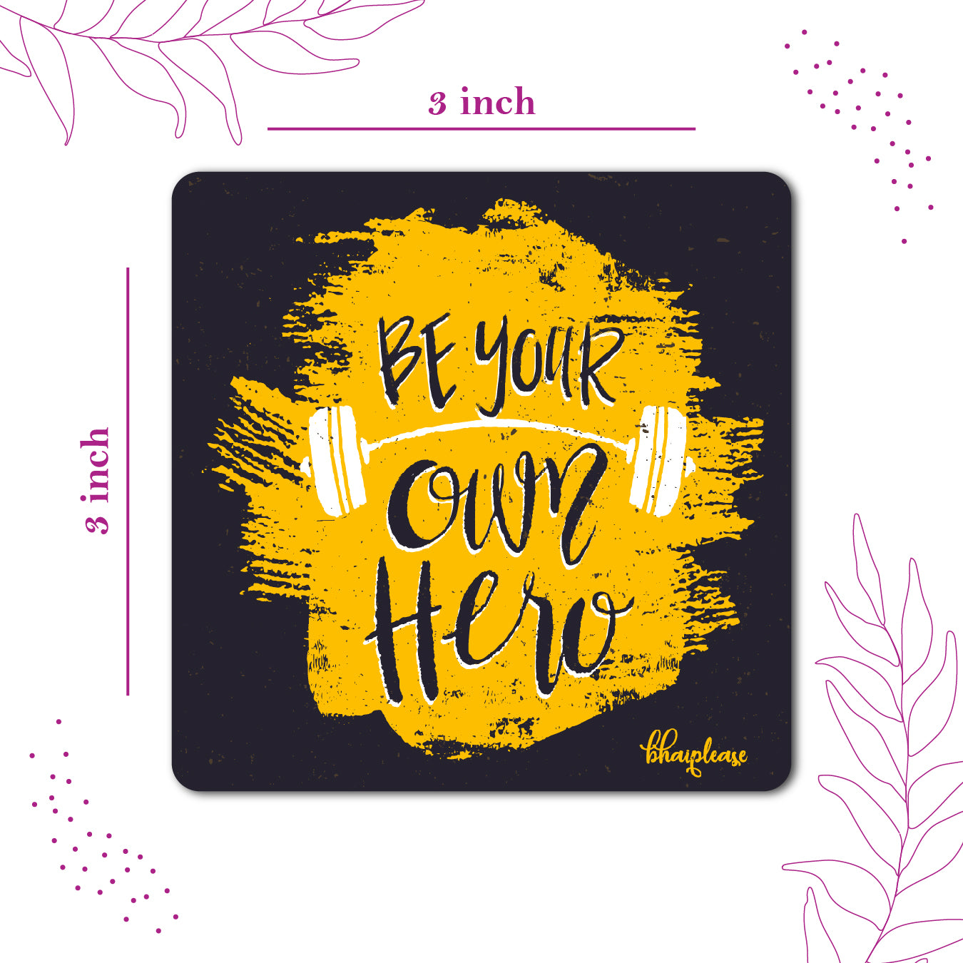 Be Your Own Hero Gym Fridge Magnet