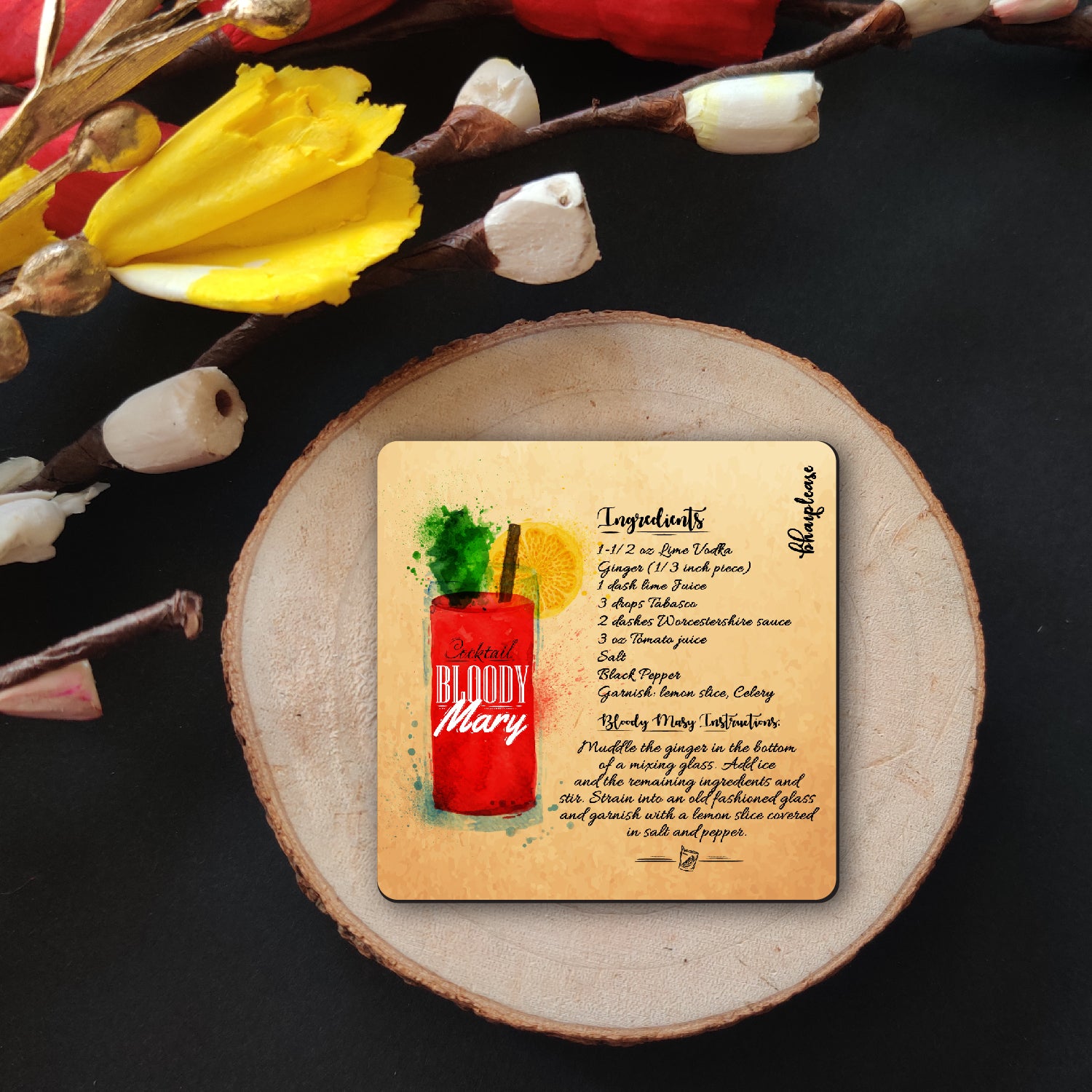 Bloody Mary Wooden Fridge Magnet