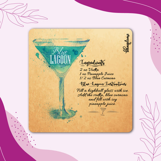Blue Lagoon Wooden Fridge Magnet