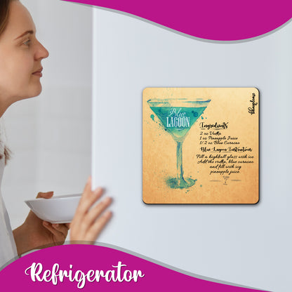 Blue Lagoon Cocktail Fridge Magnet