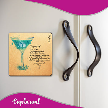 Blue Lagoon Cocktail Fridge Magnet