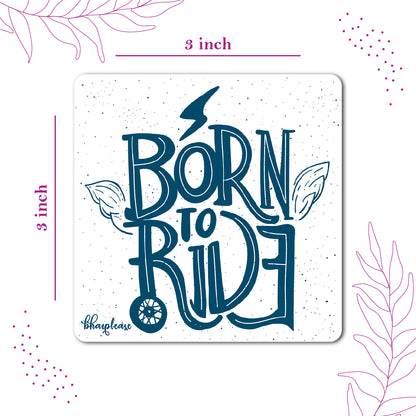Born To Ride Fridge Magnet Blue