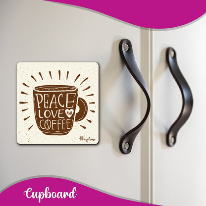I Love Coffee Red Mug Fridge Magnet