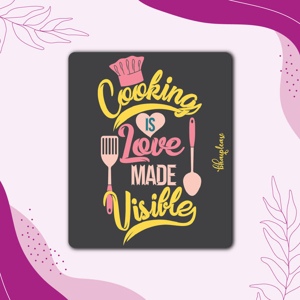 Cooking is love Wooden Fridge Magnet