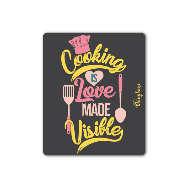 Cooking is love Wooden Fridge Magnet
