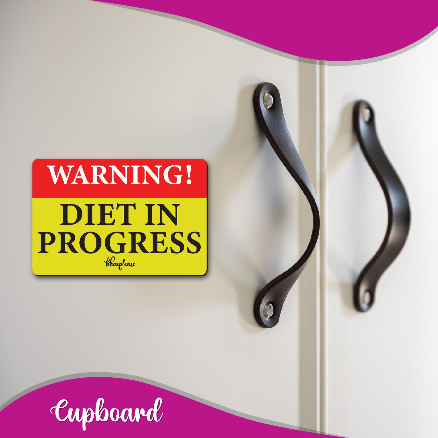Warning Diet In Progress Fridge Magnet