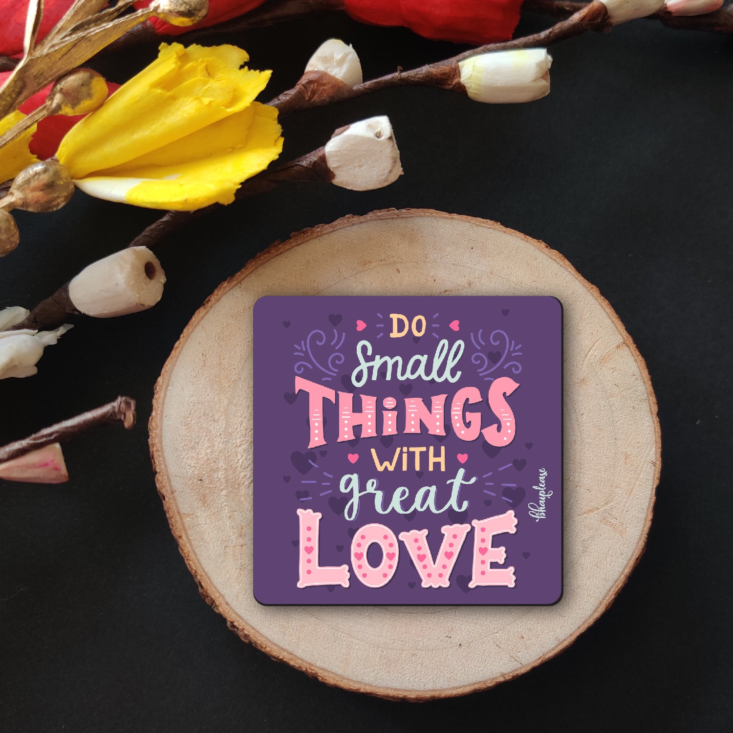 Do Small Things with Great Love Wooden Fridge Magnet