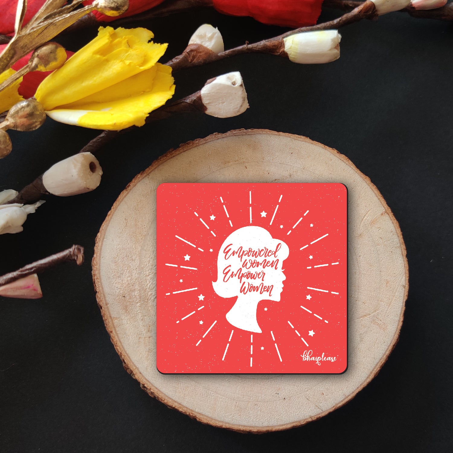 Empowered Women Wooden Fridge Magnet