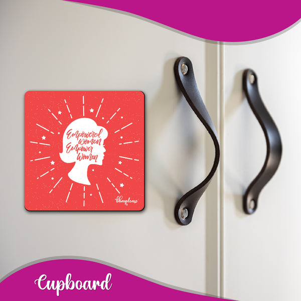 Empowered Women Wooden Fridge Magnet