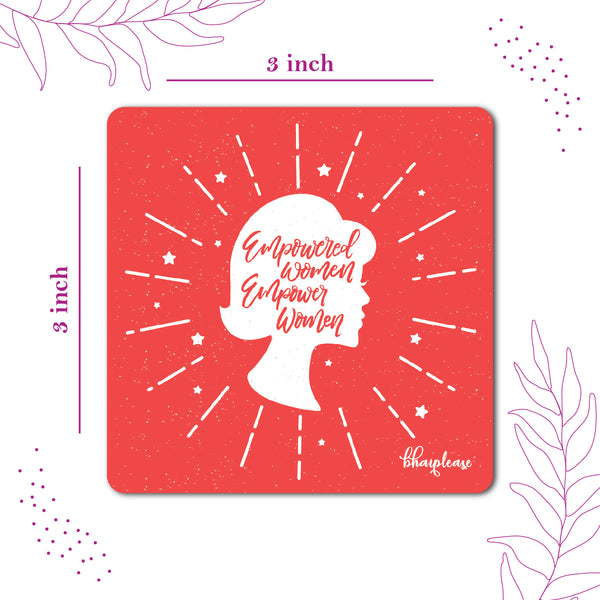 Empowered Women Wooden Fridge Magnet