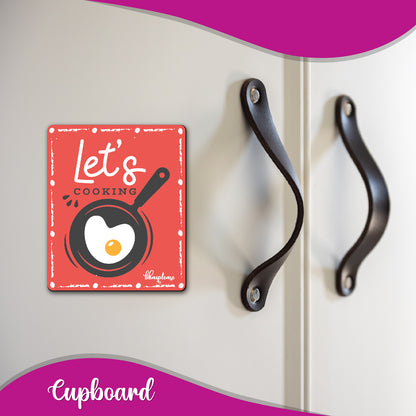 Lets Cooking Wooden Fridge / Refrigerator Magnet