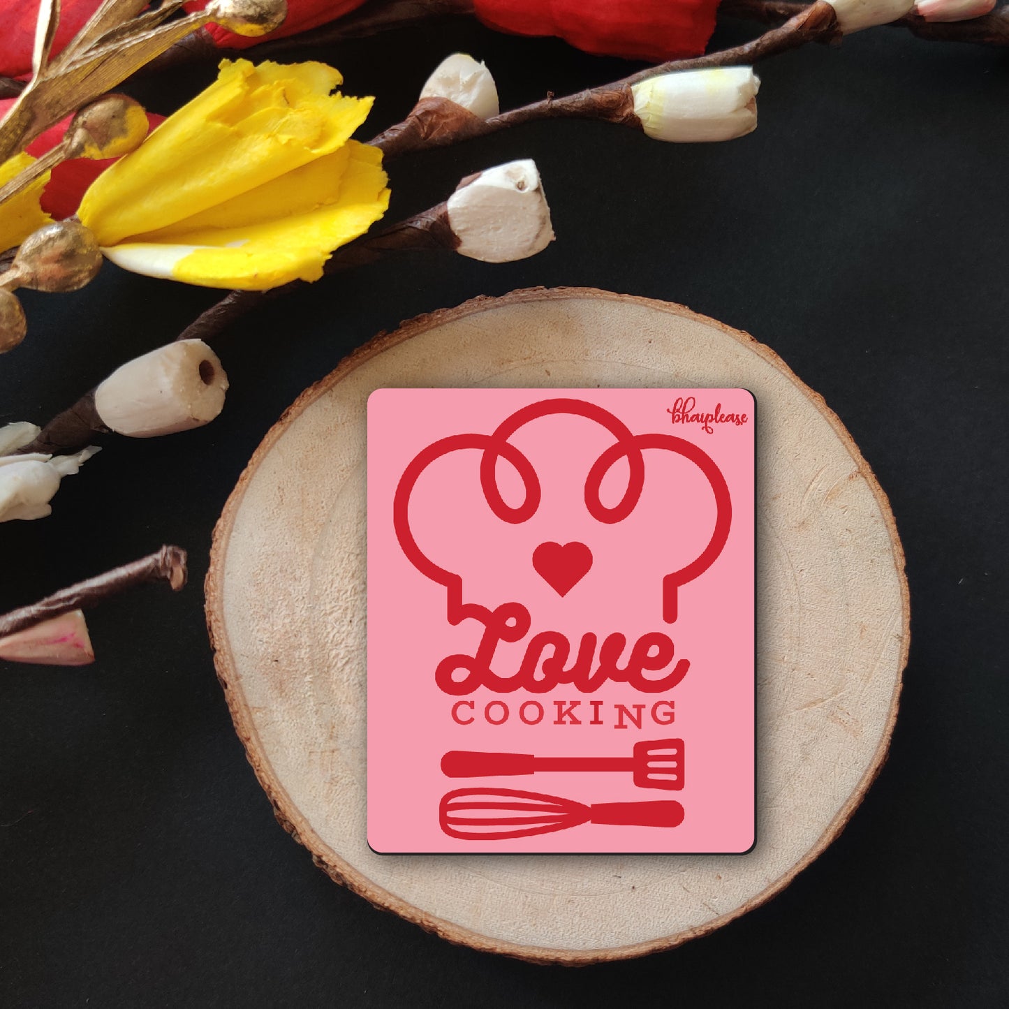 Love Cooking Wooden Fridge / Refrigerator Magnet