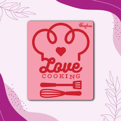 Love Cooking Wooden Fridge / Refrigerator Magnet