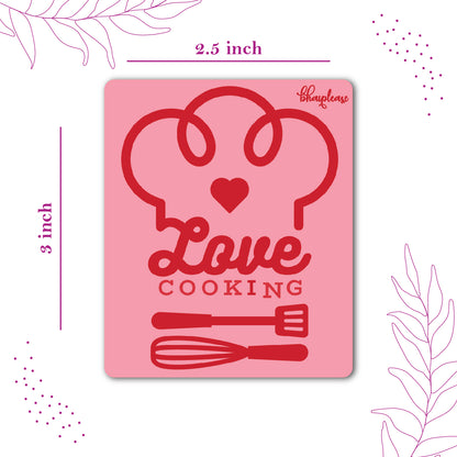 Love Cooking Wooden Fridge / Refrigerator Magnet