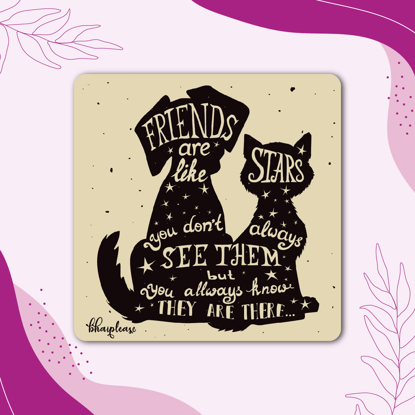 Friends Are Like Stars Fridge Magnet