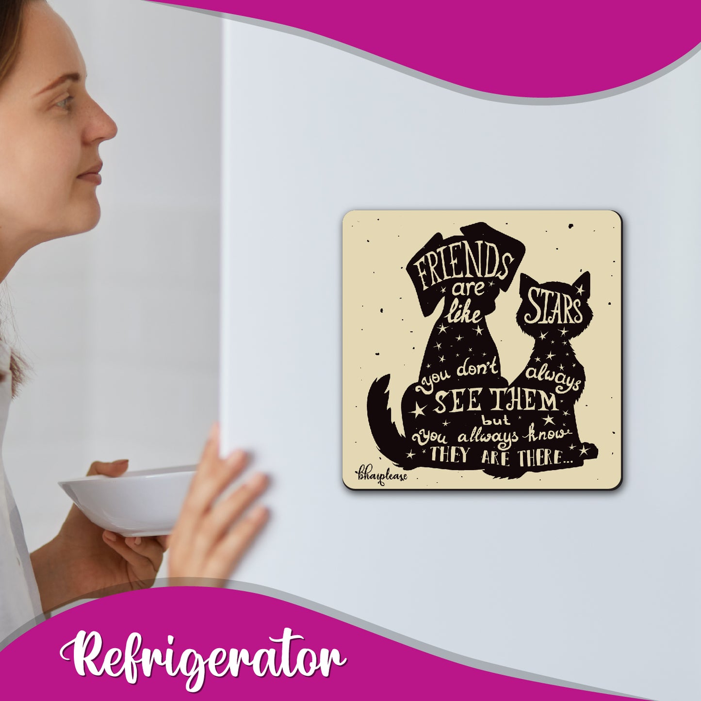 Friends Are Like Stars Fridge Magnet