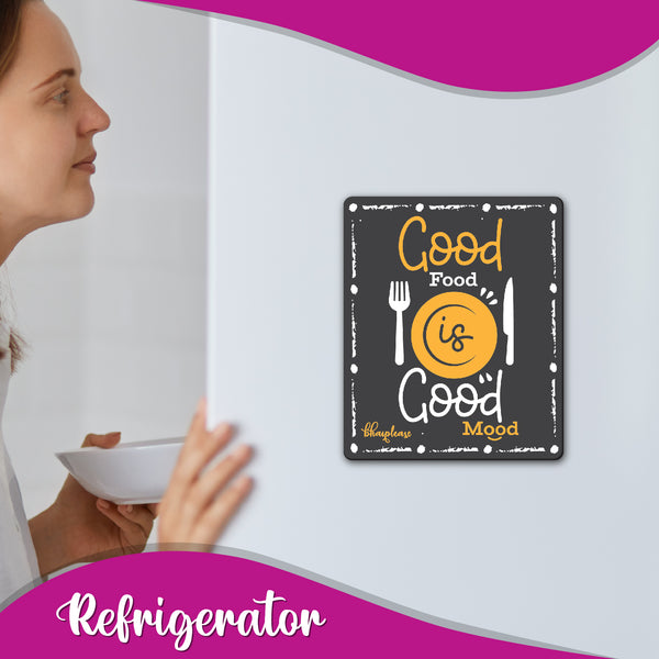 Good Food is Good Mood Wooden Fridge Magnet