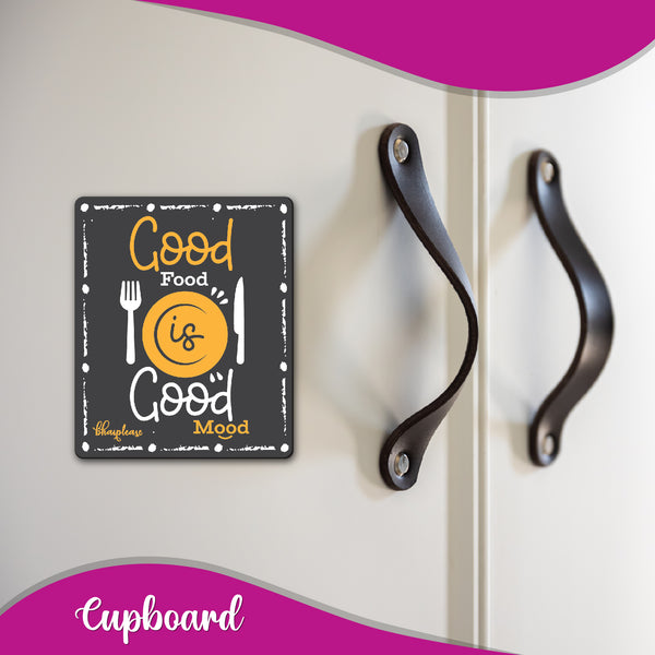 Good Food is Good Mood Wooden Fridge Magnet