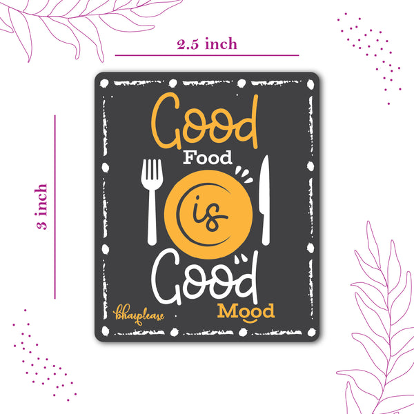 Good Food is Good Mood Wooden Fridge Magnet
