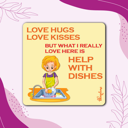 Help With Dishes Fridge Magnet