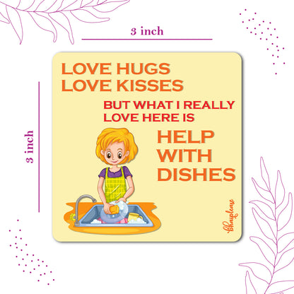Help With Dishes Fridge Magnet