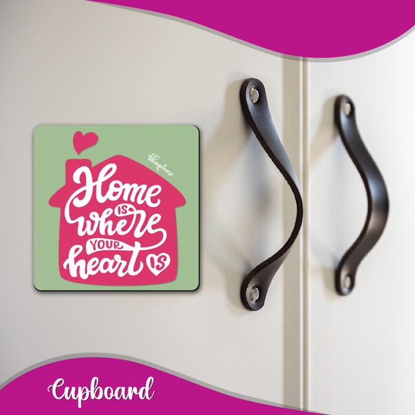 Home is where your heart is Wooden Fridge Magnet
