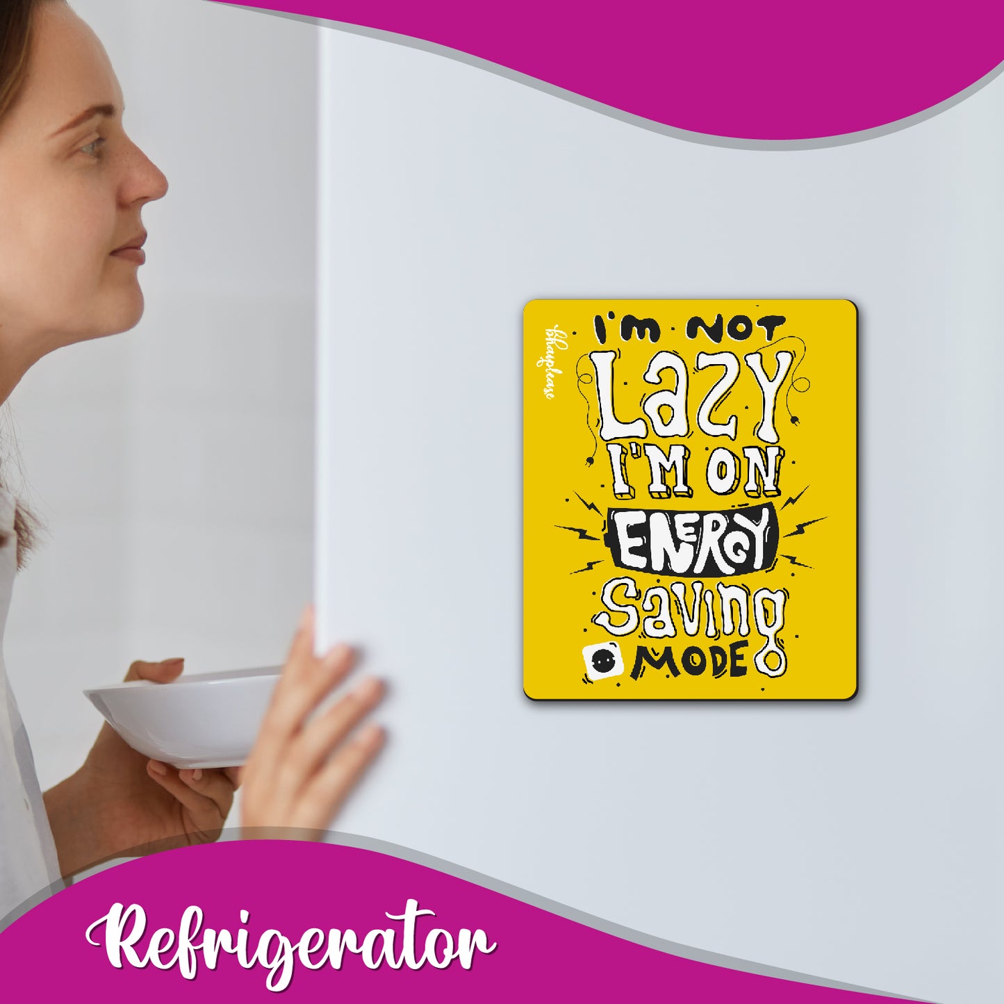Not Lazy – Energy Saving Mode Fridge Magnet