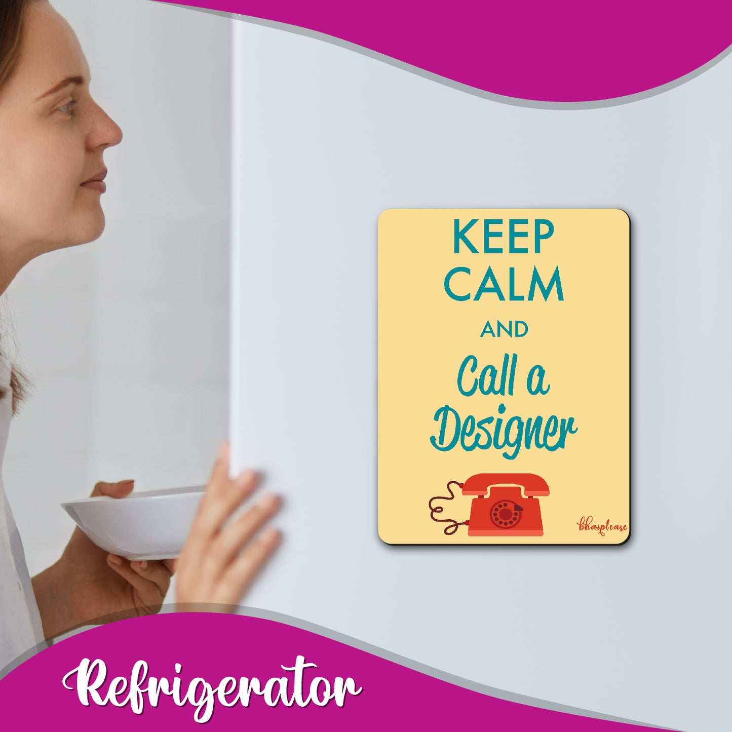 Keep Calm Call a Designer Fridge Magnet