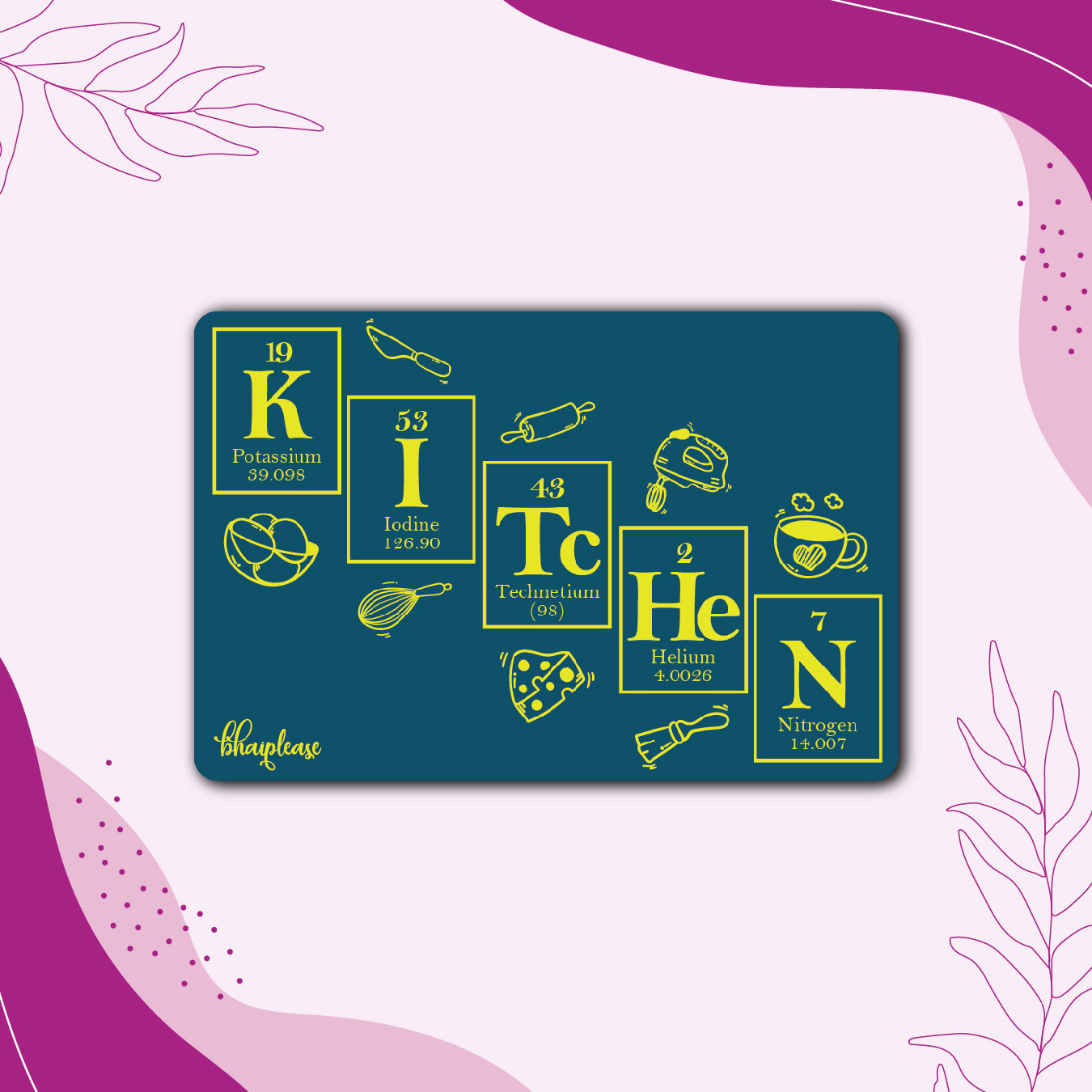 Kitchen Periodic Table Fridge Magnet
