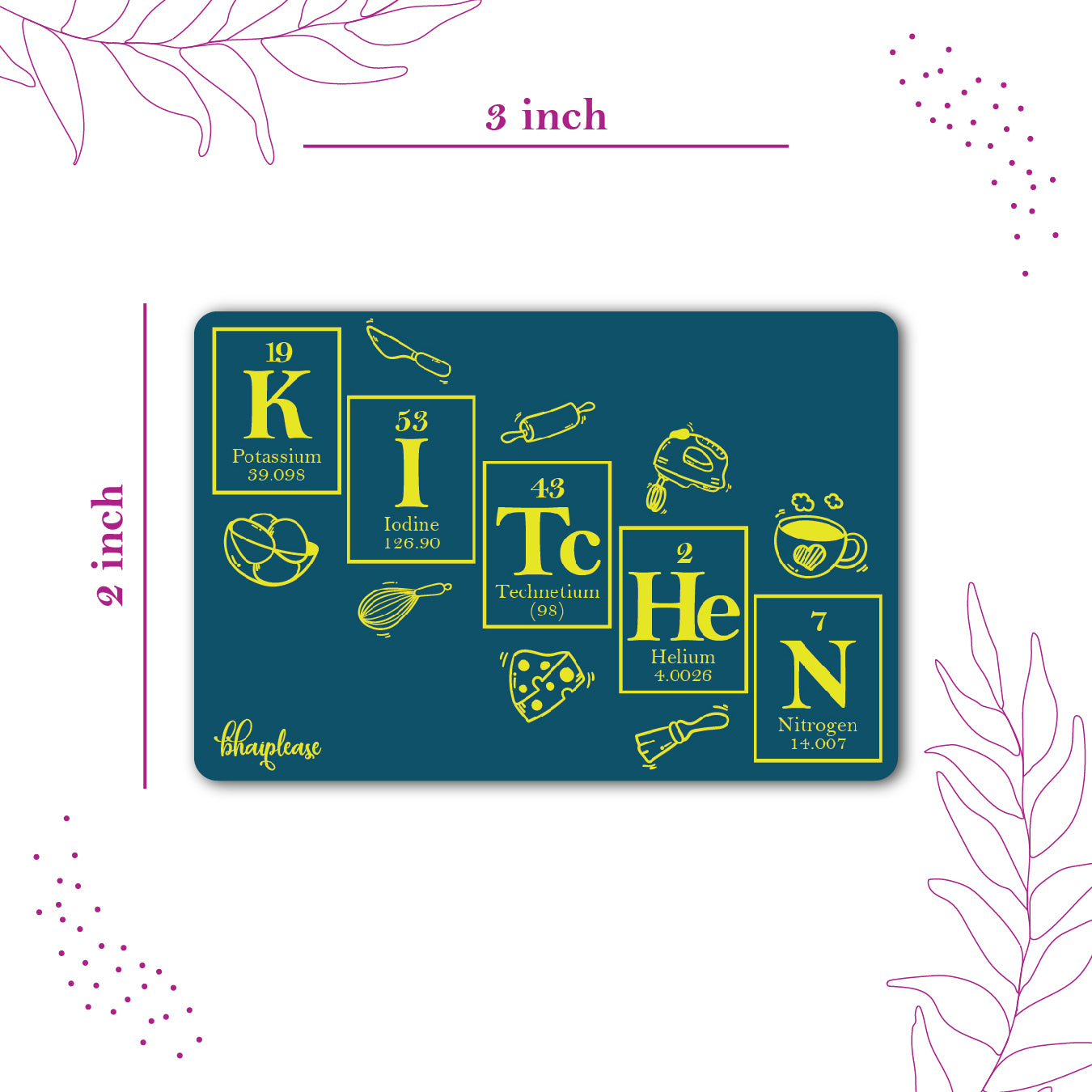 Kitchen Periodic Table Fridge Magnet