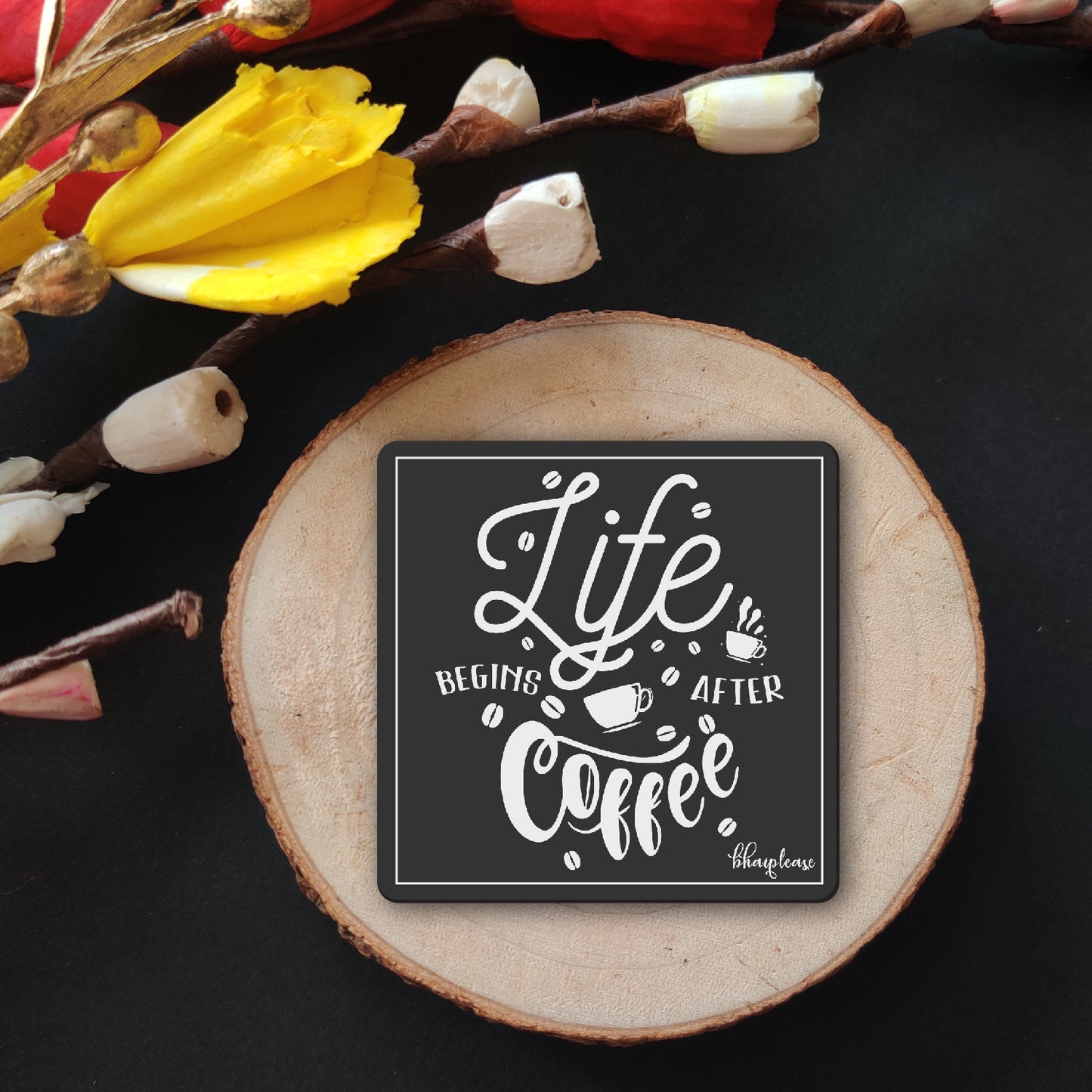 Life Begins After Coffee Fridge Magnet