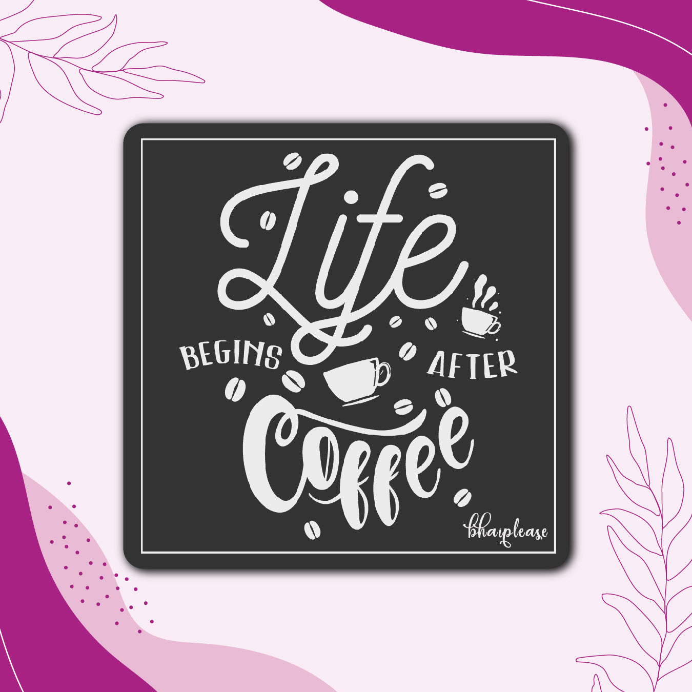 Life Begins After Coffee Fridge Magnet