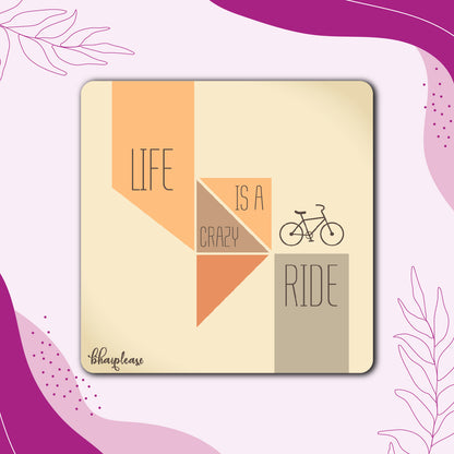 Life is a Crazy Ride Wooden Fridge / Refrigerator Magnet