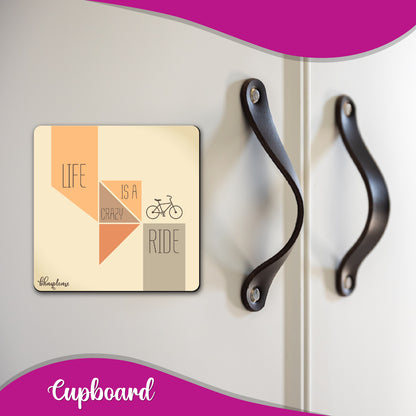 Life is a Crazy Ride Wooden Fridge / Refrigerator Magnet