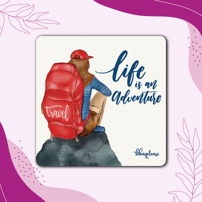 Life is an Adventure Wooden Fridge / Refrigerator Magnet