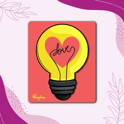 Love Bulb Wooden Fridge / Refrigerator Magnet