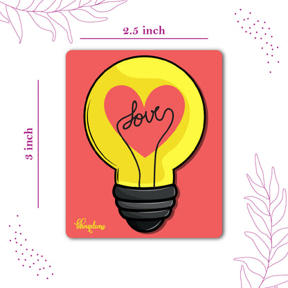 Love Bulb Wooden Fridge / Refrigerator Magnet