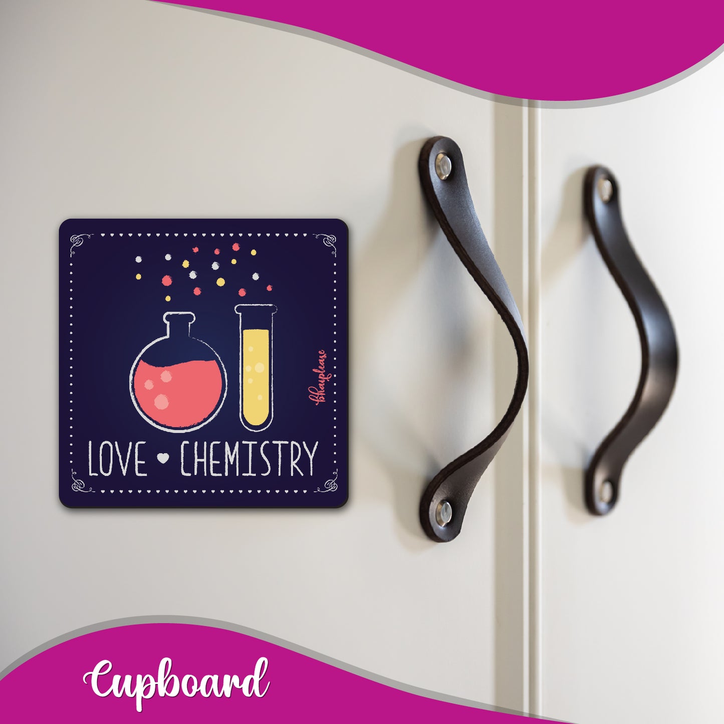 Love Chemistry Wooden Fridge / Refrigerator Magnet